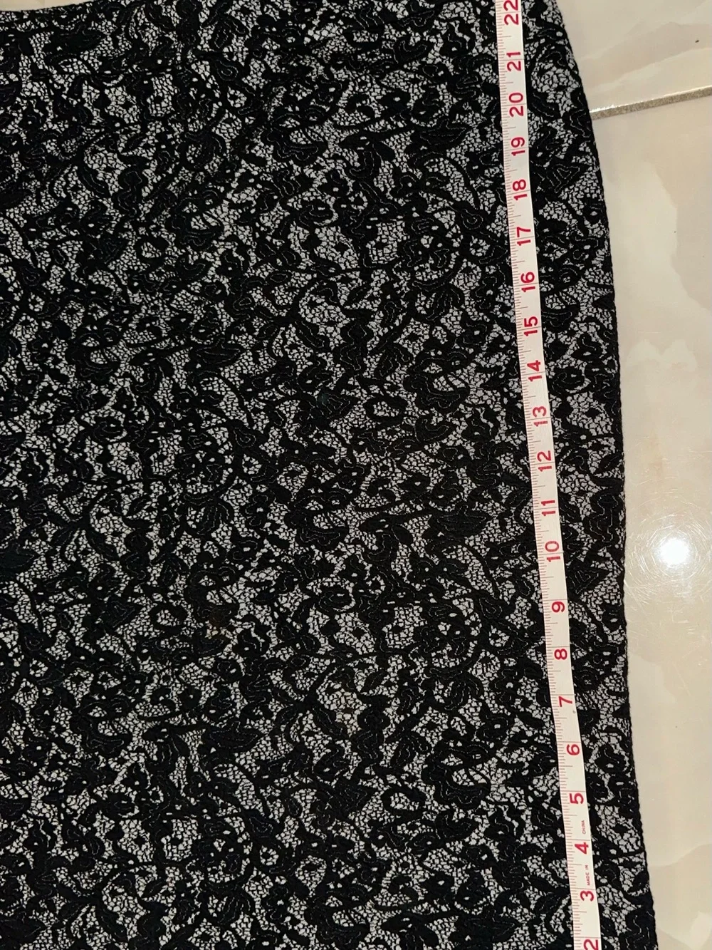 Michael Kors Black and Gray Patterned Skirt